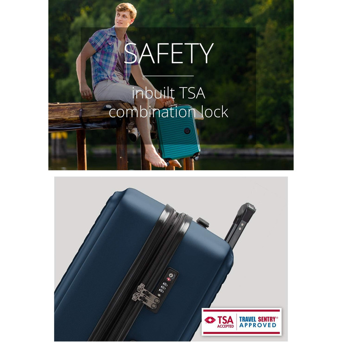 Чемодан великий хардлайнер 77 см, TSA, 130 л, розширення об'єму, темно-синій