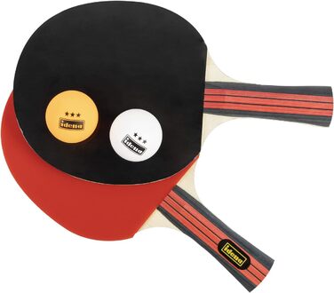 Набір для настільного тенісу Idena 40222 (12 предметів) – професійний, 4 ракетки, 8 м'ячів, якість 3 зірки, у футлярі