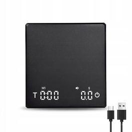 Ваги для кави еспресо з таймером, точність 0.1 г, USB-C, кухонні ювелірні ваги до 2 кг