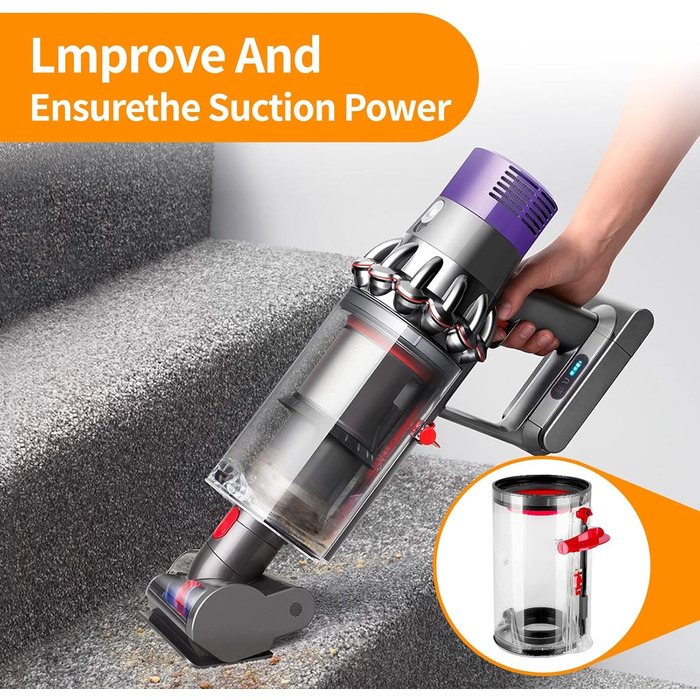 Прозорий контейнер для пилу SQLJYU для пилососів Dyson V10, SV12, SV13, SV27 - замінна частина