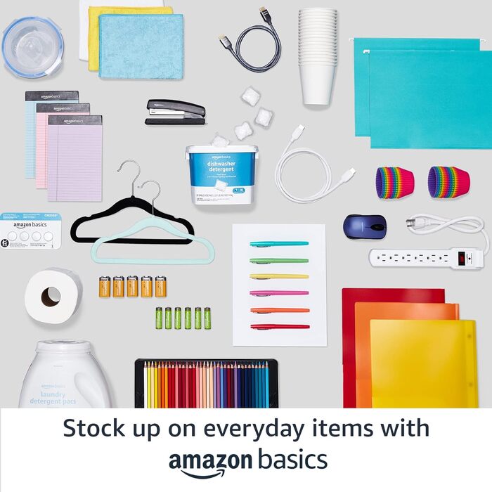 Amazon Basics – Rock Grips, flocked, with clips, 24-pack, Black