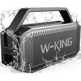 W-KING Bluetooth Колонка 100W (Пікова потужність) - Портативна Колонка з Глибоким Басом, Power Bank, TF/AUX, EQ, IPX6, 40 годин роботи