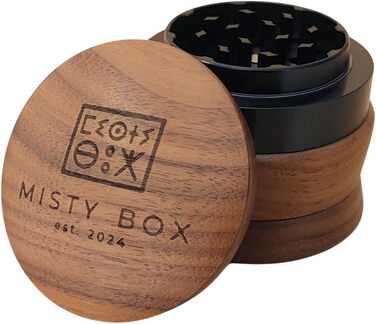 Misty Box – Преміум гріндер-крашер з дерева, 4-частинний, 67 мм, довговічний дерев'яний подрібнювач, ідеальний для подарунка