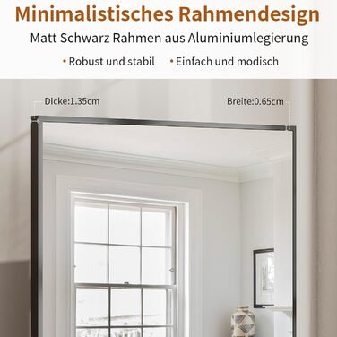 Koonmi Full-Length Standing Mirror - 163 x 53 cm
