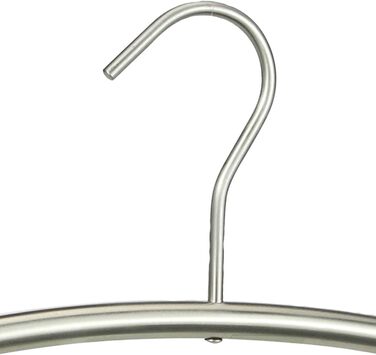 SIDCO Clothes Hangers Stainless Steel 6 x Coat Hangers Metal Hangers Hanger Set w. Anti-Slip