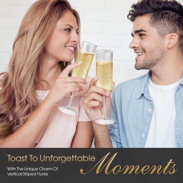 Набір елегантних келихів для шампанського Qulable - 2 шт.