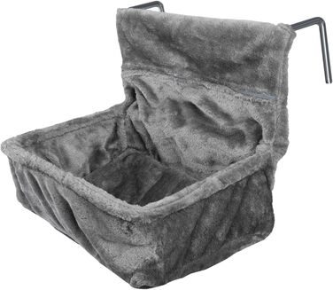 Navaris Cat Bed Heater - Heating Lounger for Cats - Cat Heating Lounger - Cat Bed with Heater - Heated Cat Basket - For Cats up to 15 kg - Heated Cat Hammock - (Gray)