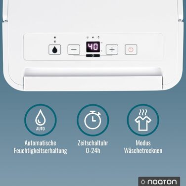 Noaton® DF 4212 - Електричний осушувач повітря 13,2 л/24г, для квартири, підвалу, 45 м²