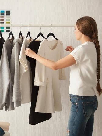 В'язки для одягу з велюру 20 шт. - В'язки для одягу, що економлять місце, для костюмів, тонкі антиковзаючі вішалки для штанів, поворотний гачок на 360°, широкі вішалки для одягу, міцні велюрові вішалки (Чорний)