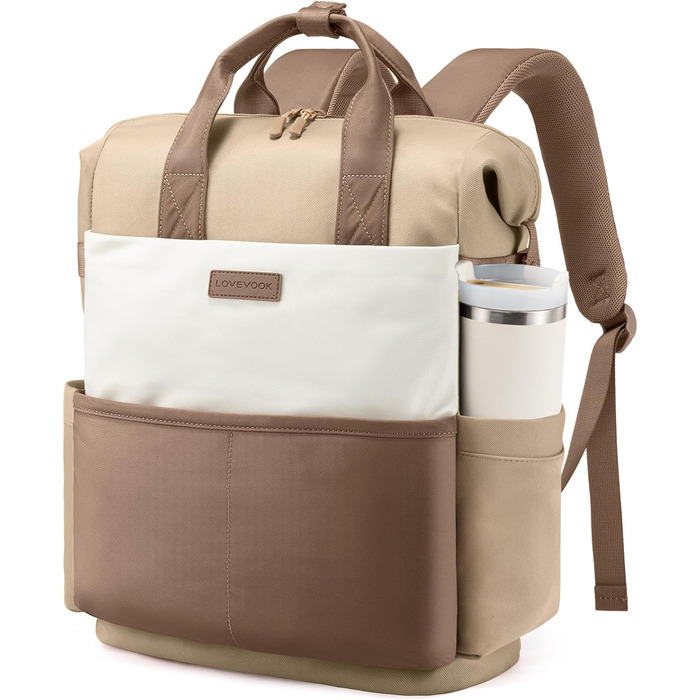 LOVEVOOK Рюкзак для жінок з відділенням для ноутбука 15.6 дюймів, шкільний, для подорожей, університету, бізнесу, водонепроникний, 15.6', хакі