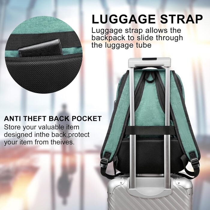 Рюкзак RJEU для дівчат та підлітків, шкільний рюкзак з відділенням для ноутбука 15,6 дюймів, A71-edel