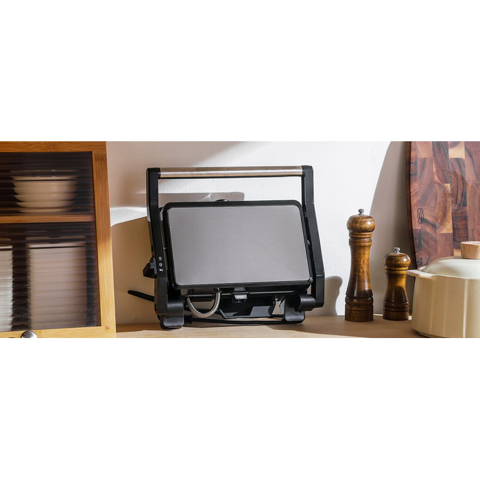 Електричний розкладний гриль LTC, чорний, 1500 Вт, з регулюванням температури