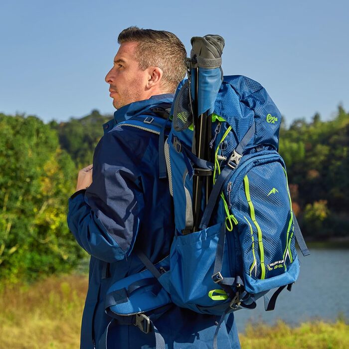 Складний стілець Portal з кишенею: легкий, для риболовлі, кемпінгу, піших прогулянок (синій)