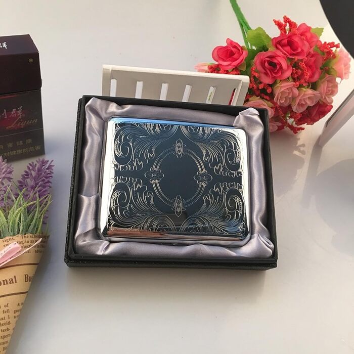 Металеве тютюноприладдя XPE Silver - тютюнониця для сигарет, срібна