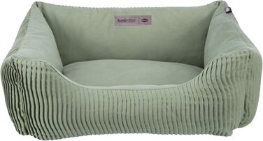 Тріксі лежанка для собак Марлі, 80 x 60 см, салатовий колір – зручна лежанка для середніх собак з якісного бавовняного покриття Canvas, м'яка та пральна – 37691 Salbei L 80 x B 60 x H 23 cm