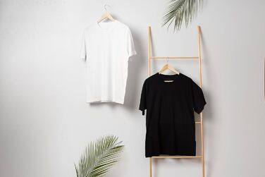 Дерев'яні вішалки для одягу OGIVO – набір з 4 шт. з обертовим гачком та виступами на плечах (натуральне дерево)