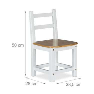 Relaxdays Kids' Chair RUSTICO White