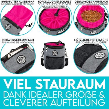 Лекарство для собак HUND IST KÖNIG Premium - місткий набір для прогулянок та тренувань з дозатором для відходів та електронною книгою (сірий, 16 x 18 x 6 см)