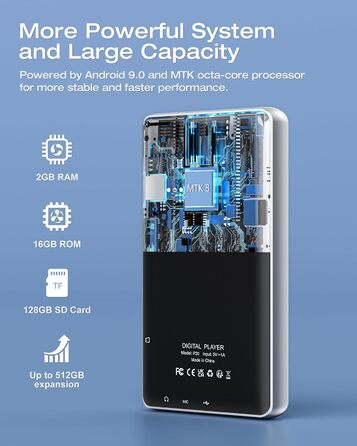 MP3 плеєр 144GB з Bluetooth та Wi-Fi, 4.02