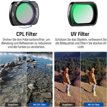 Набір фільтрів NEEWER для DJI Osmo Pocket 3: ND/CPL, UV, 6 шт.