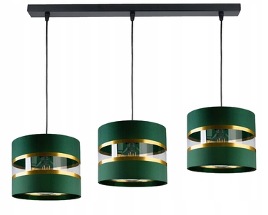 Підвісна люстра ZWIS з зеленим абажуром, 3xE27