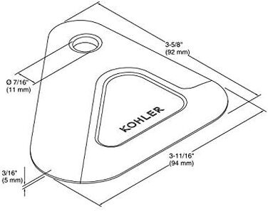Kohler K-8624-0 Kitchen Scraper, Silicone and Nylon, Heat-Resistant, White and Anthracite, One Size
