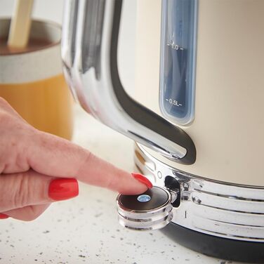 Електричний чайник Russell Hobbs Hanley Retro Jasmine 1.7л, 2400W, нержавіюча сталь, кремово-білий, вінтажний дизайн