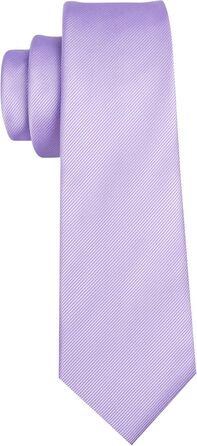 Набір краваток Barry.Wang для чоловіків з візерунком пає, тканина - шовк, з кишенькою, краваткові затискачі, формальний стиль (лавандовий)