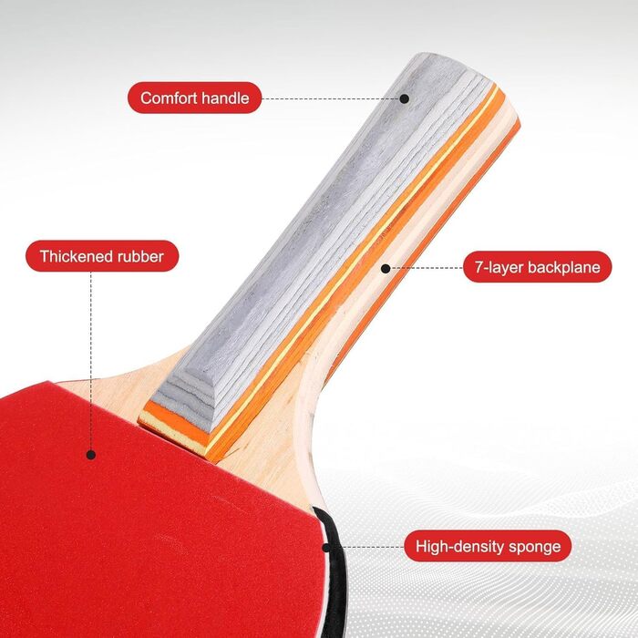 Преміум набір для пінг-понгу: 2 ракетки, 3 м'ячі, сумка, для початківців та досвідчених гравців