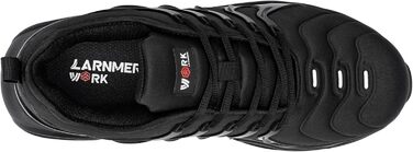 Чоловічі робочі черевики LARNMERN з металевим підноском, зручні, дихаючі, антипрокольні, легкі, модна модель, розміри 36-50 EU, чорний колір