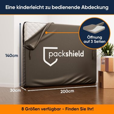 Mattress cover 140x200cm – protection for storage and moving – 30cm thick – waterproof and tear-resistant storage bag with zipper