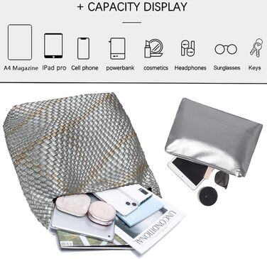 Клатч жіночий JINMANXUE B988 сріблясто-золотий вечірній, сумочка клатч