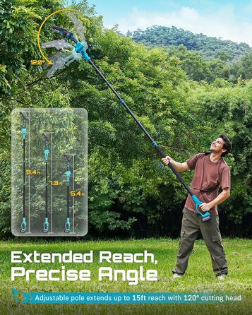 Акумуляторна міні-пила SEESII 6 дюймів (8000mAh) з автоматичною змащенням та запасним ланцюгом - для стрижки гілок та дерева