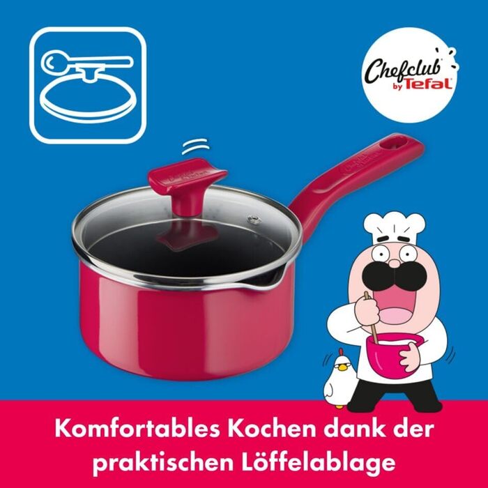 Каструля Tefal Chefclub Brat 16 см з антипригарним покриттям Titanium, індукційна, з термоіндикатором (зелена)
