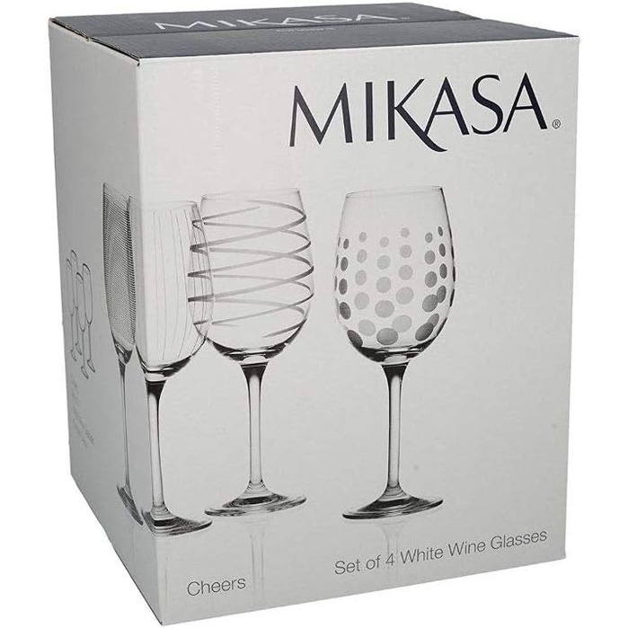 Набір келихів для шампанського MIKASA Cheers Kristall, 4 шт., 250 мл, оригінальний дизайн