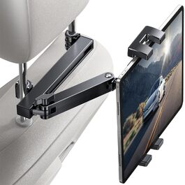 Універсальний тримач для планшета в авто Coolpow: кріплення на спинку сидіння, регульований, 360° обертання, сумісний з iPad, Samsung Tab, смартфоном (4.7-13 дюймів)