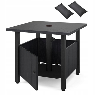 Квадратний металевий стіл Costway, 55,5 x 55,5 x 48 см