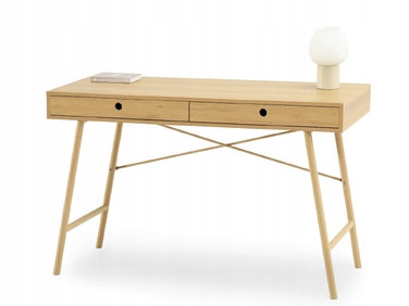 Письмовий стіл Mebel-Partner прямокутний, дуб натуральний, 120x46x76 см, 2 шухляди
