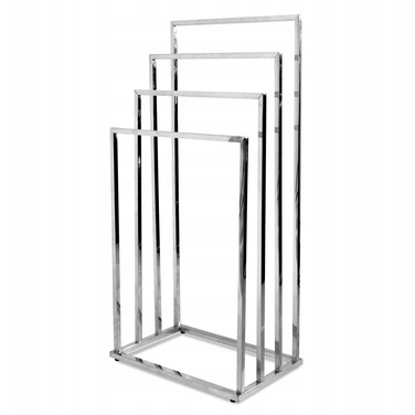 Підлоговий металевий стійка-вішак для рушників у ванну кімнату, 4 стріжні