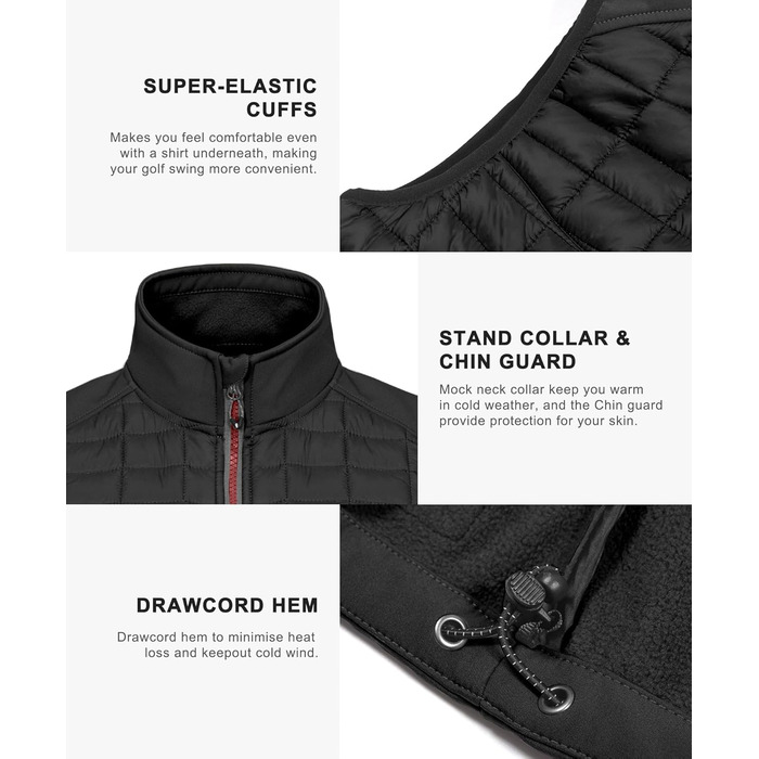 Жіноча тепла безрукавка Little Donkey Andy Puffer Weste для хайкінгу, подорожей та бігу. Чорний колір.