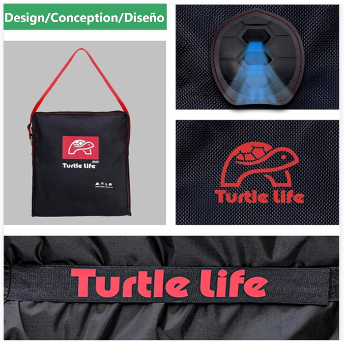 Чохол для гриля Turtle Life, водонепроникний, екологічний, PU-покриття, для газового гриля 3-4 пальники, не вигорає, чорний, 136x70x114 см