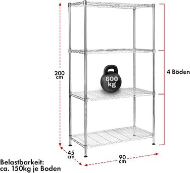 Casa Pura Heavy-Duty Storage Shelf - Decorative Wire Shelf - Metal Shelf