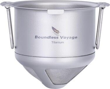 Титановий кавовий дрипер Boundless Voyage Ti6002P, багаторазовий фільтр з підставкою