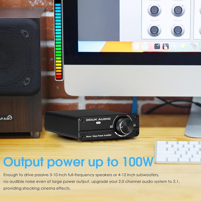 Підсилювач Douk Audio G4 Mini 100W, сабвуферний або повнодіапазонний моноканальний аудіо підсилювач