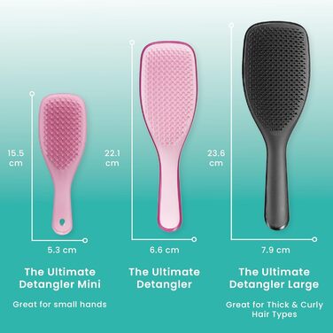 Тізер Tangle Teezer Ultimate Detangler - щітка для волосся Raspberry Rouge, для сухого та мокрого волосся, з плоским руків'ям, 1 шт.