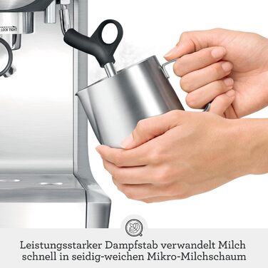 Sage - The Barista Express - Fully Automatic Coffee Machine with Manual Milk Frother - Brushed Stainless Steel