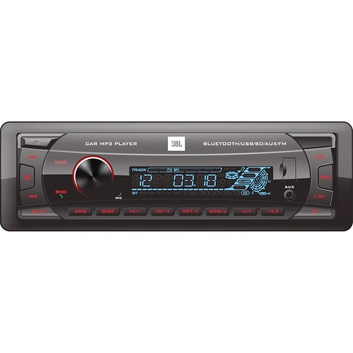 Автомобільна магнітола JBL Celebrity 100 Bluetooth, 1 DIN, 4x50Вт, без CD, FM-радіо, USB, SD, AUX, знімна панель, гучний зв'язок, Harman Kardon