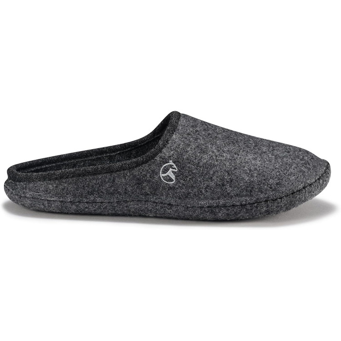 Чоловічі фетрові тапочки ESTRO - теплі зимові халапи для дому, чоловічі халапи, фетр, WOLLFILZ (45 EU, широкі, графіт)