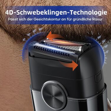 Електробритва чоловіча Kensen Mini Foil Shaver з USB-C зарядкою, водонепроникна, для сухого гоління бороди та обличчя, срібляста