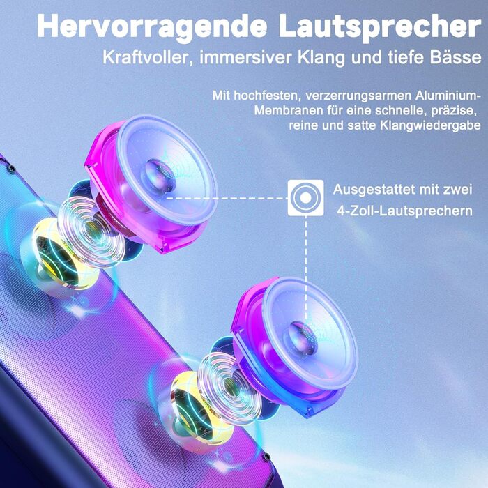 Караоке-машина JYX з 2 мікрофонами, портативна Bluetooth колонка з RGB-підсвіткою, караоке система для дому, вечірок, PA-система для дорослих, Party Box, підтримка TF/USB, AUX, FM, Rec, TWS, чорний